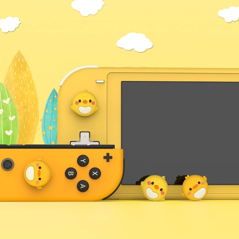 playvital Joystick Caps for Nintendo Switch, Thumbstick Caps for Switch Lite, Analog Cover for OLED Joycon Thumb Grips - Parrot & Chick - Image 3